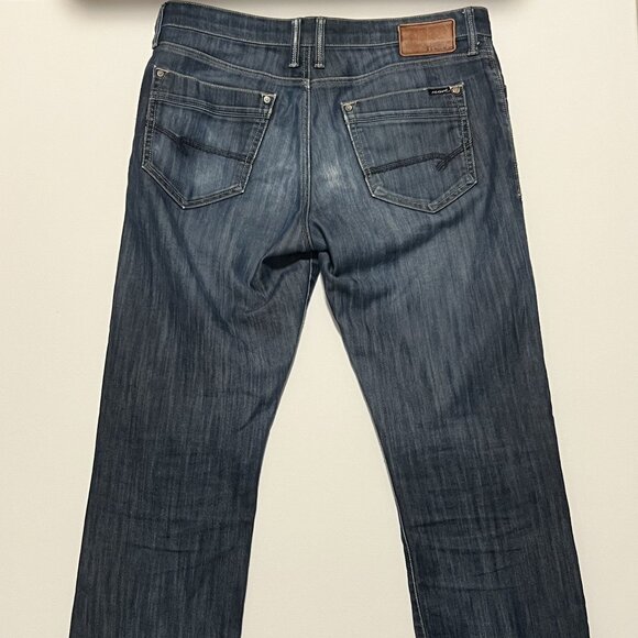 Mavi Jeans Medium Wash Casual Straight Leg Stretch Denim Blue Men's size 33x36 - Picture 5 of 8